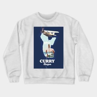 Curry County Oregon USA map Crewneck Sweatshirt